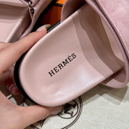 Sandales Chypre Hermès Rose Daim