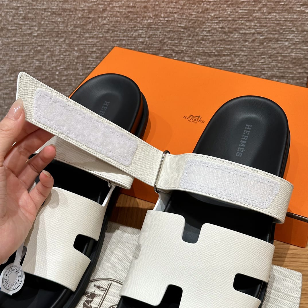 Sandales Chypre Hermès Blanc